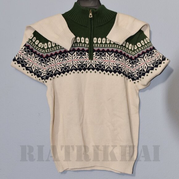 Weatherproof Vintage Men's 1/4 Zip Holiday Sweater Classic Fair - Picture 4 of 7